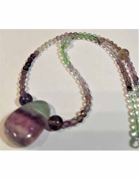 Collier Fluorine 8 et 4mm