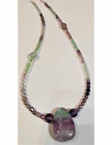 Collier Fluorine 8 et 4mm