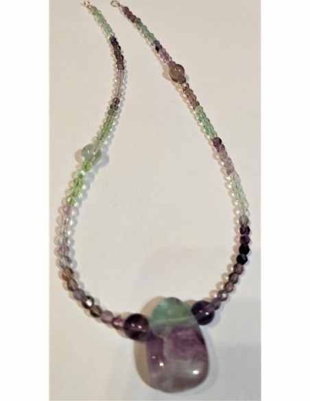 Collier Fluorine 8 et 4mm