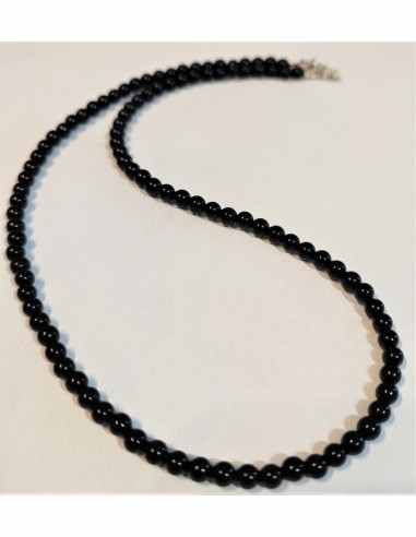 Collier en tourmaline noire 4mm
