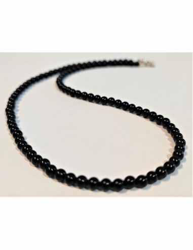 Collier en tourmaline noire 4mm