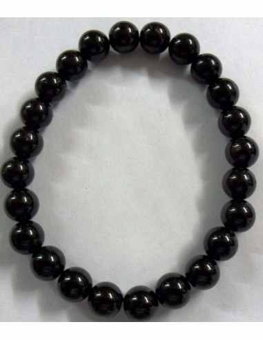 Bracelet tourmaline noire boules 8mm