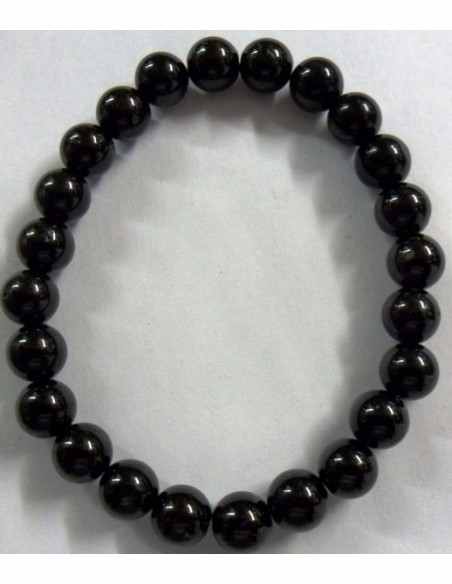 Bracelet tourmaline noire boules 8mm