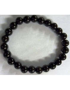 Bracelet tourmaline noire boules 8mm