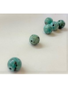 Turquoise 8mm pierre percee