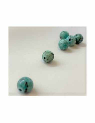 Turquoise 8mm pierre percee