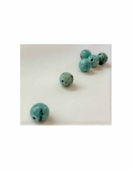 Turquoise 8mm pierre percee