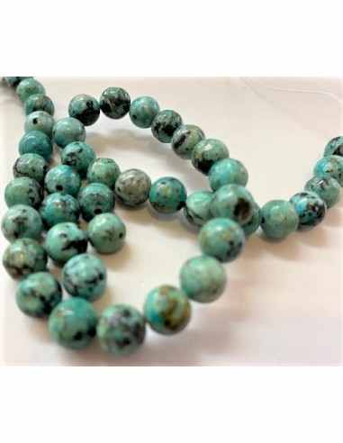 Turquoise 8mm pierre percee