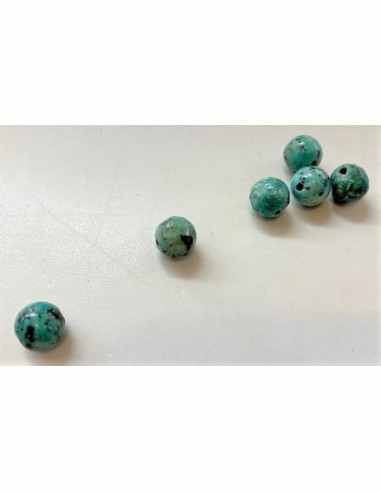 Turquoise 8mm pierre percee