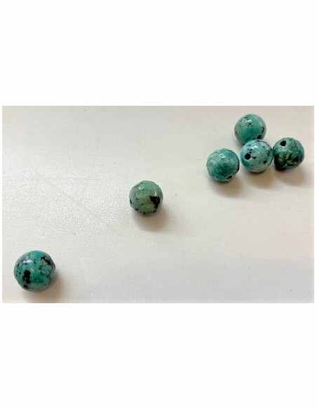 Turquoise 8mm pierre percee