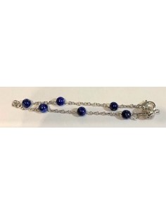 Bracelet lapis lazuli 6mm argent 2
