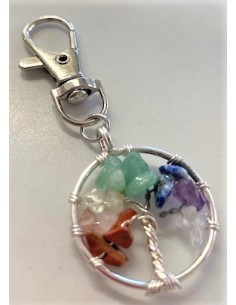 Arbre de vie, sept chakras porte cles