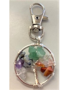 Arbre de vie, sept chakras porte cles 2
