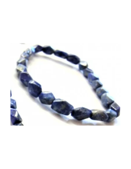 Bracelet lapis lazuli forme geométrique