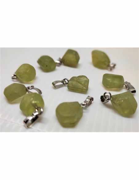 Apatite jaune brute pendentif
