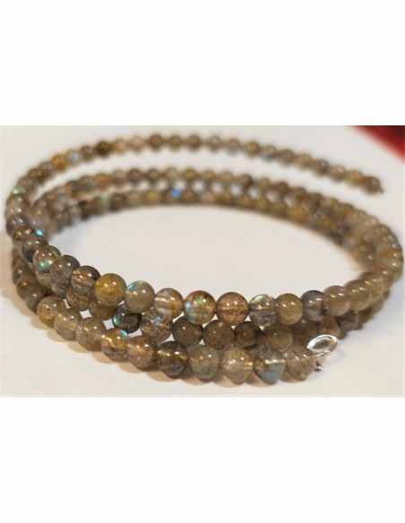 Bracelet jonc Labradorite 4mm