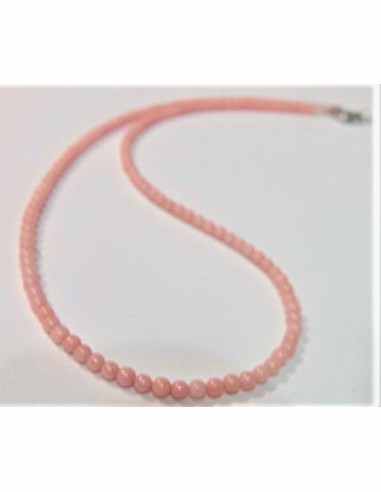 Collier corail rose 4mm