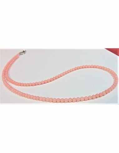 Collier corail rose 4mm