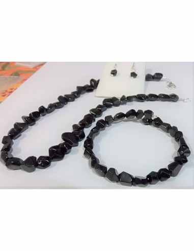 Parure spinelle noire