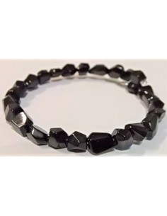 Bracelet spinelle noire jonc 5 et 6mm