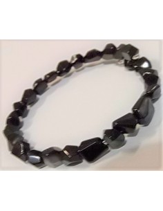 Bracelet spinelle noire jonc 5 et 6mm 2