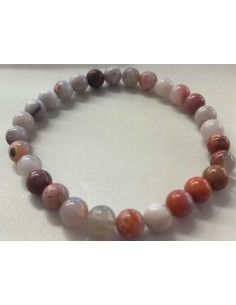 Pierre de lune rose 6mm bracelet 2
