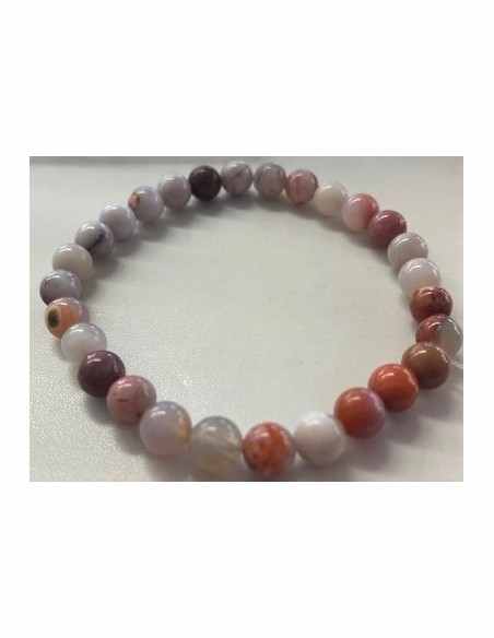 Pierre de lune rose 6mm bracelet