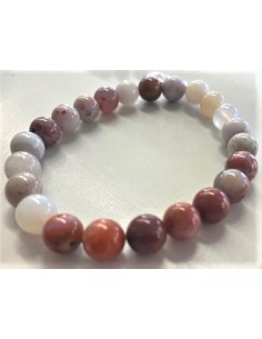 Pierre de lune rose 8mm bracelet 2