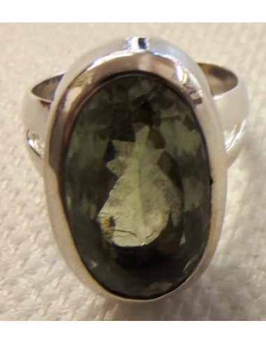 Praziolite gemme bague argent
