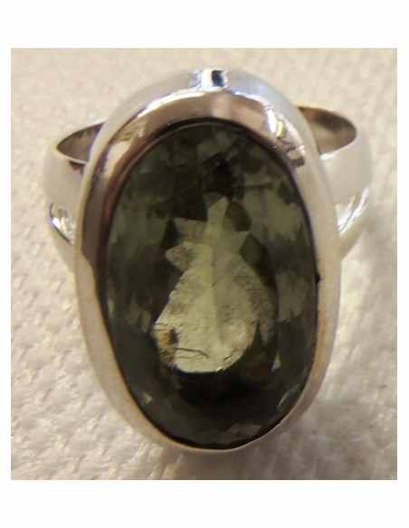 Praziolite gemme bague argent Praziolite gemme bague argent