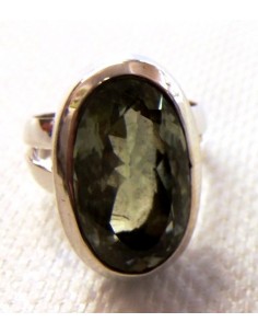 Praziolite gemme bague argent