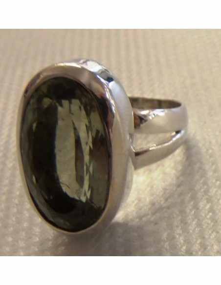 Praziolite gemme bague argent Praziolite gemme bague argent