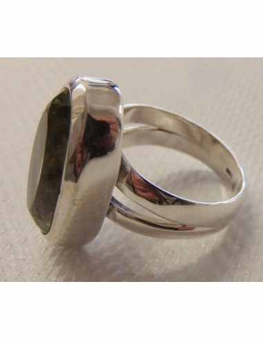 Praziolite gemme bague argent