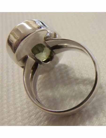 Praziolite gemme bague argent Praziolite gemme bague argent