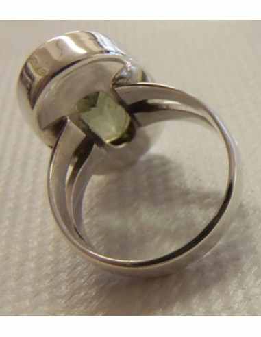 Praziolite gemme bague argent