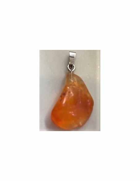 Opale de feu Pendentif monte argent