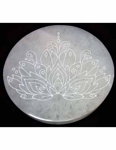 Plateau sélénite gravée