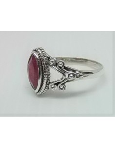Bague rubis monte en argent 2