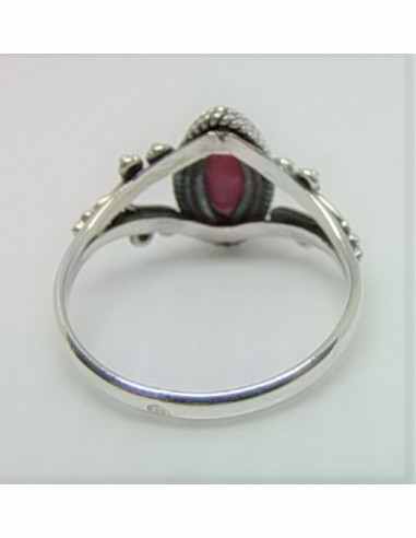 Bague rubis monte en argent