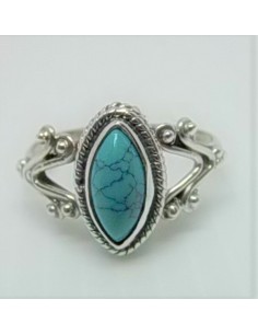 Bague turquoise montee en argent