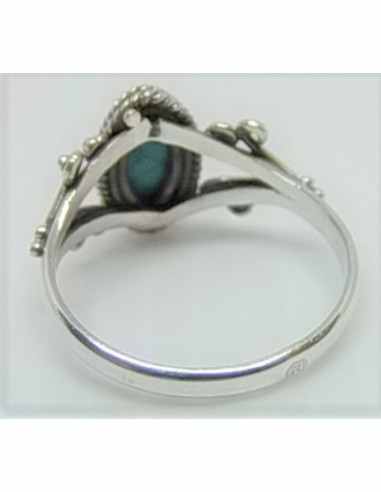 Bague turquoise montee en argent