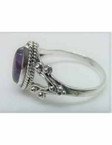 Bague amethyste montée en argent