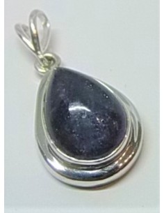 Iolite pendentif montée en argent