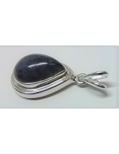 Iolite pendentif montée en argent 2