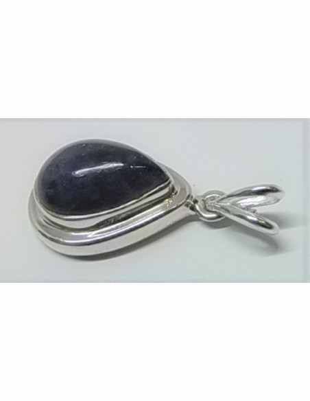 Iolite pendentif montée en argent