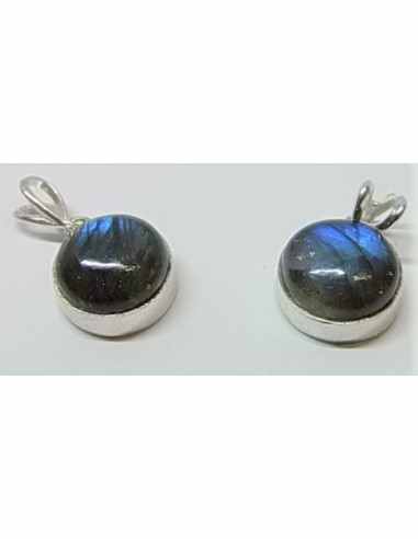 Labradorite ronde pendentif argent