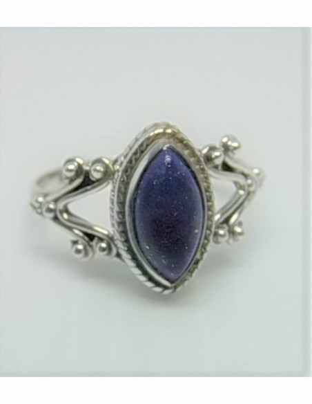 Bague lapis monte en argent