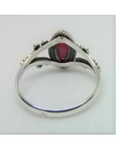Bague grenat montee en argent 2
