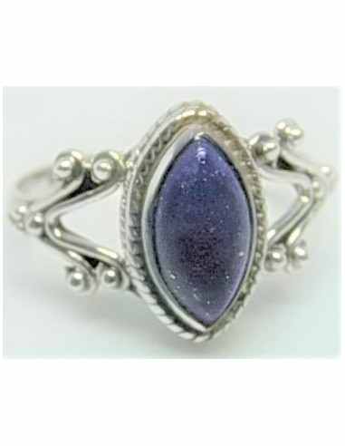 Bague lapis monte en argent