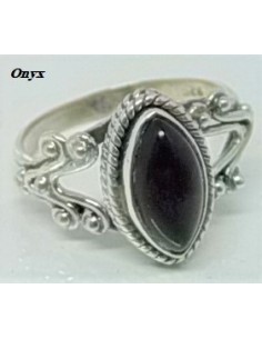 Bague onyx monte en argent